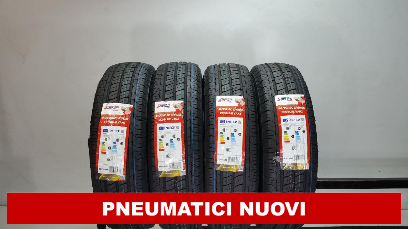 PNEUMATICI NUOVI Superia 195/75 R16C 107S 