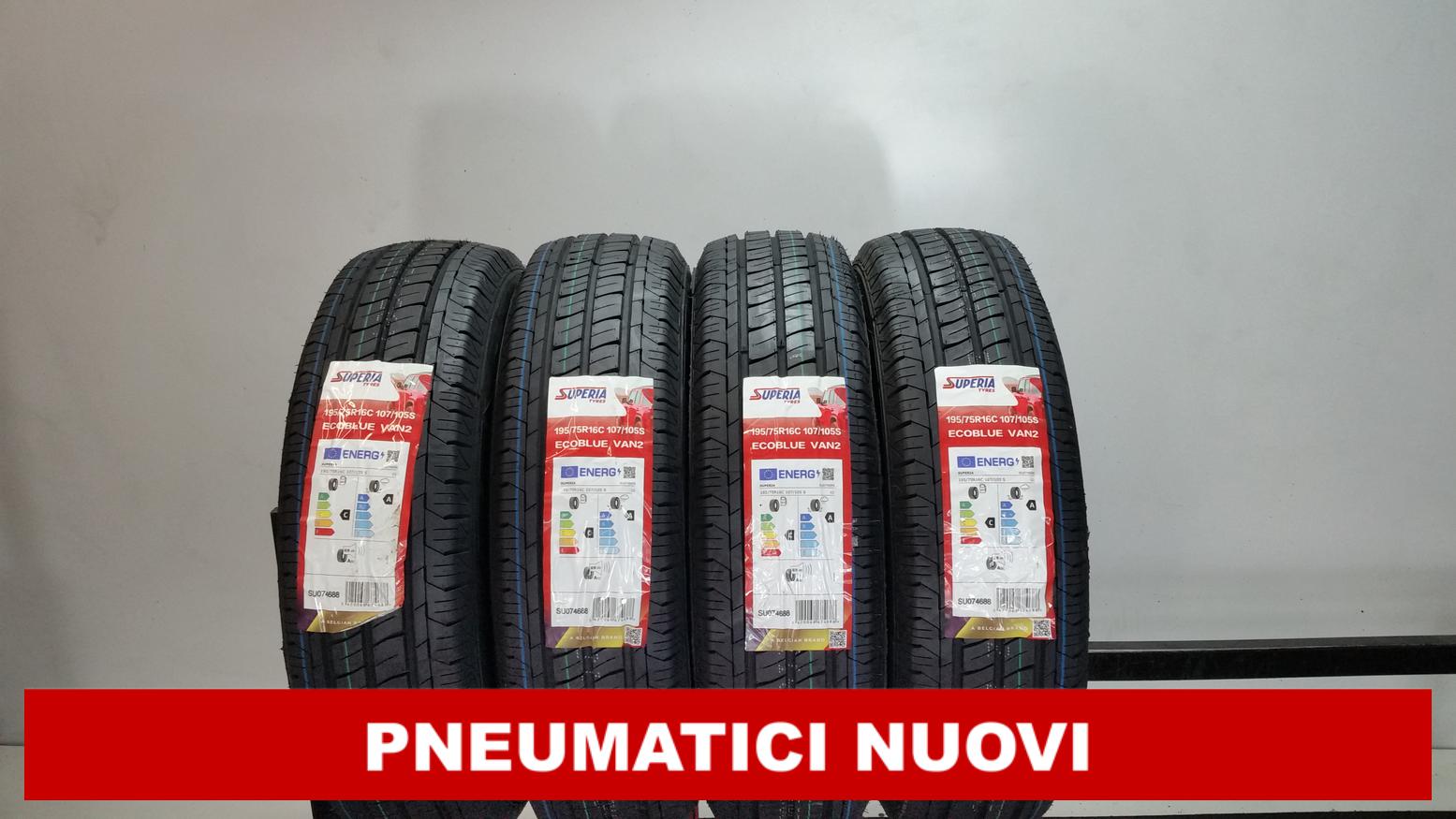 PNEUMATICI NUOVI Superia 195/75 R16C 107S 